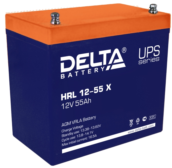 Аккумулятор Delta HRL 12-55 X 12В/55Ач